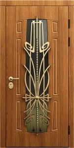 Дверь с кованными элементами DZ535