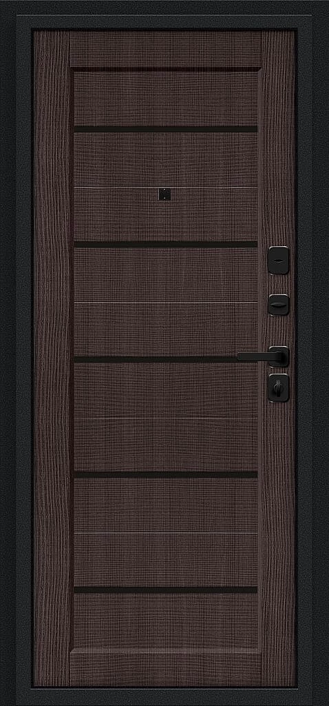 Входная дверь Борн/SBlack Букле черное/Wenge Melinga BR6185