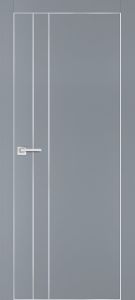 Межкомнатная дверь PX-14  AL кромка с 4-х ст. Серый матовый