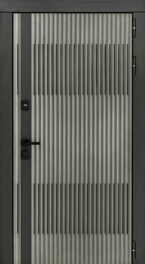 Входная дверь ДвериПРО Elfy Без фрезеровки Дуб арктик горизонт DPRO196715 внешняя сторона