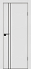 Межкомнатная дверь P-20  черный молдинг PET,  кромка ABS черная c 4-х ст. Белый матовый